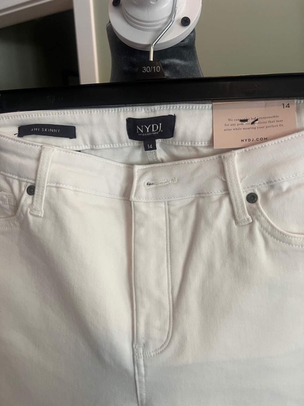 NYDJ White Skinny Jeans - High Rise Slim Fit - Picture 2 of 11